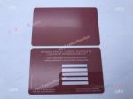 Cartier Blank International Warranty Card Red Cards only for sale